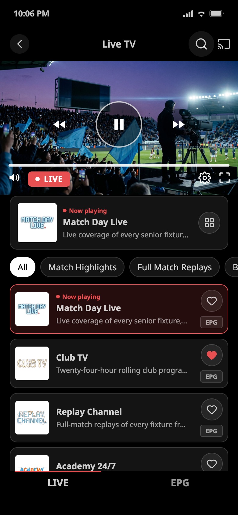 App live TV