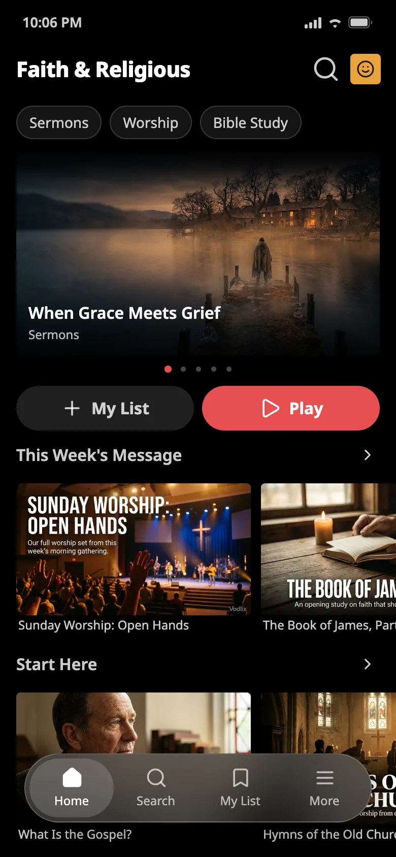 Church app home